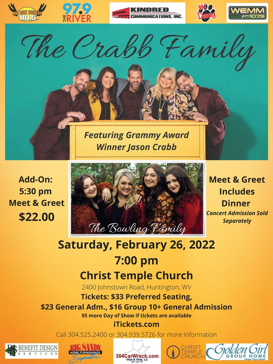 Purchase your tickets to the Crabb Family Reunion