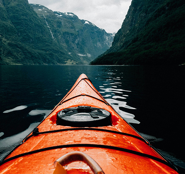 Kayak on the water