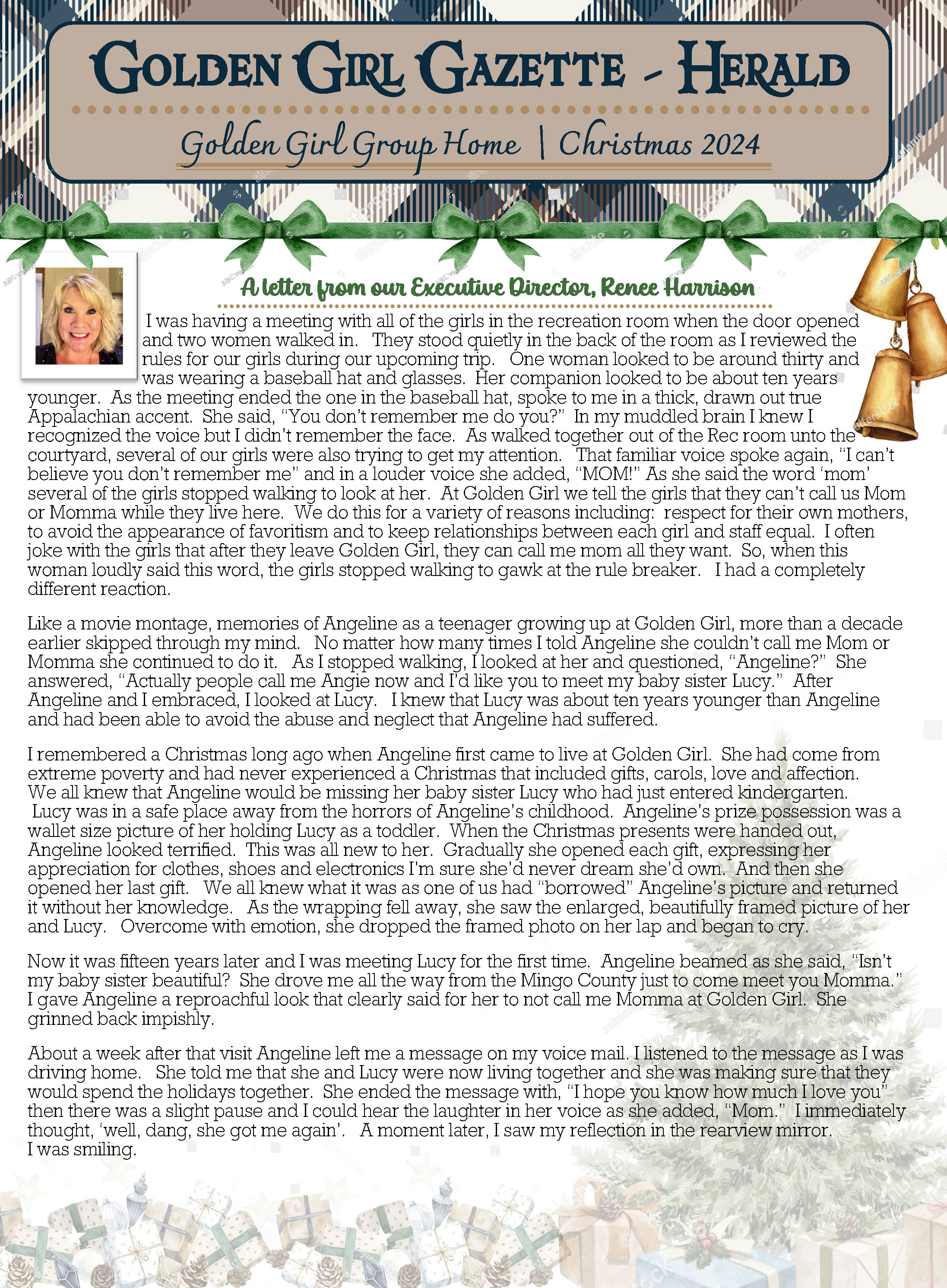 Page one of Christmas 2024 Newsletter