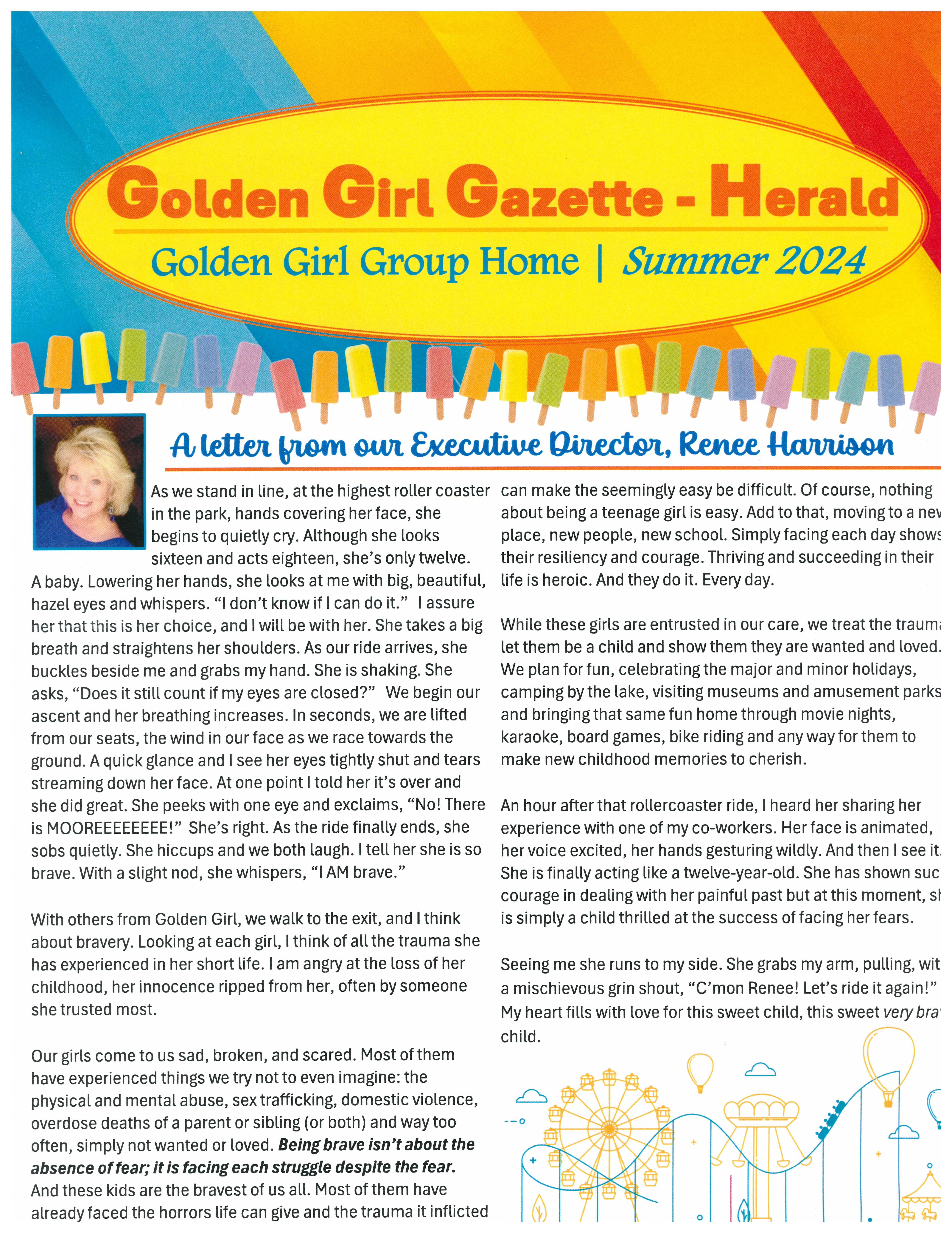 Page one of Summer 2024 Newsletter